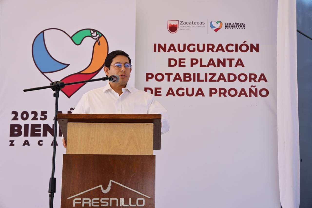 Pone en marcha Gobierno de Zacatecas planta potabilizadora para mejorar abastecimiento de agua en Fresnillo