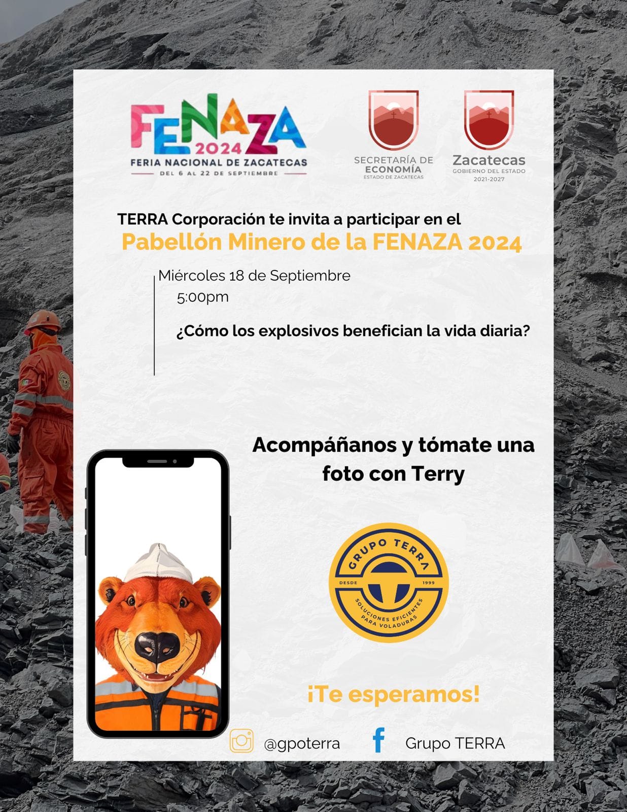 TERRA Corporación invita al Pabellón Minero de la FENAZA 2024