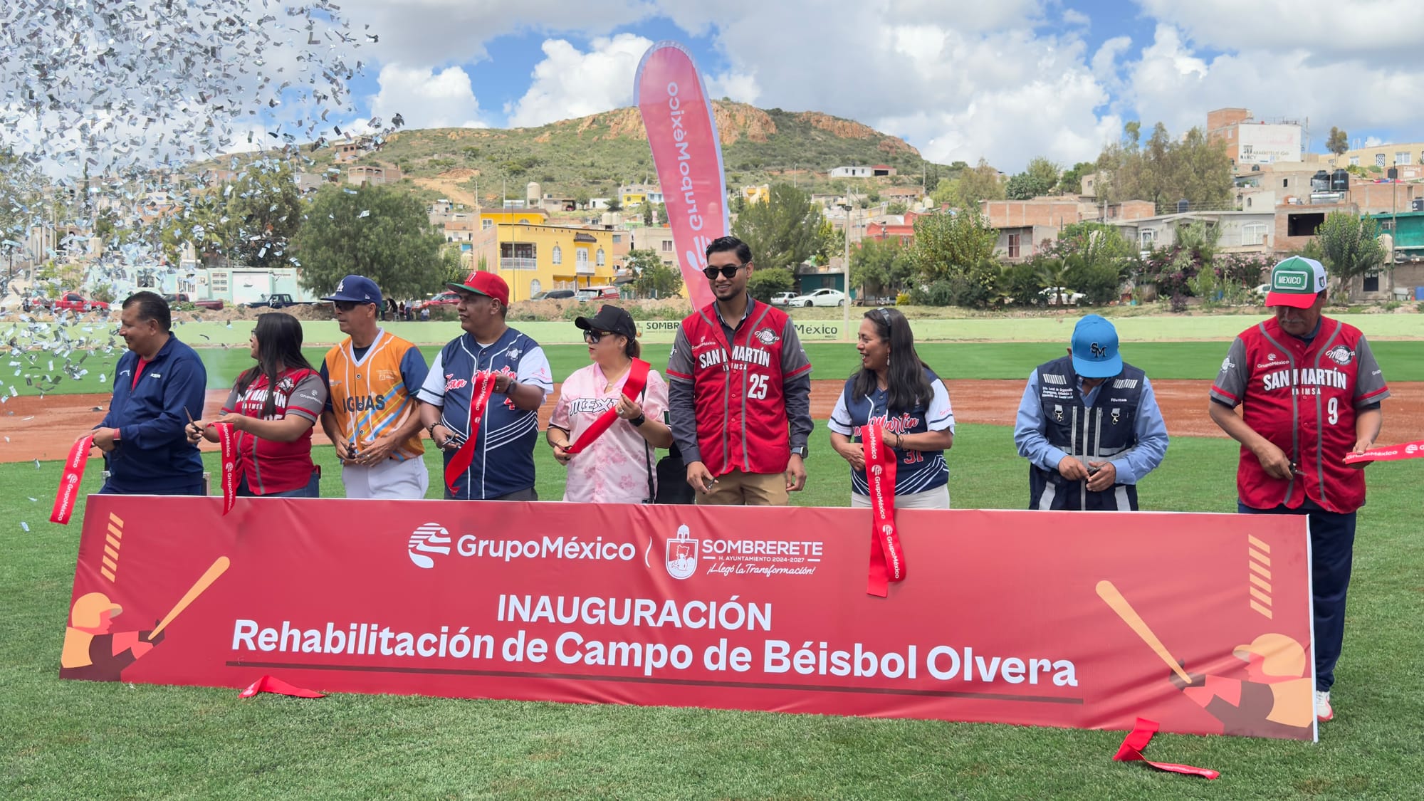 GRUPO MÉXICO CONTRIBUYE A LA RENOVACIÓN DEL CAMPO DE BEISBOL OLVERA EN SOMBRERETE