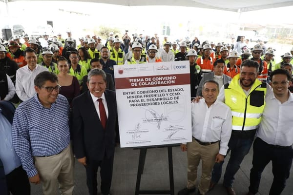 Firma de convenio de desarrollo de proveedores locales con la empresa Minera Fresnillo PLC