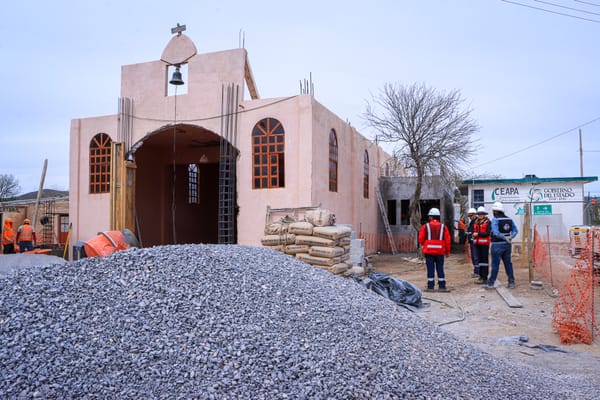 Orla Camino Rojo: Construyendo Futuro en El Berrendo con la Remodelación del Templo de la Virgen de Guadalupe.