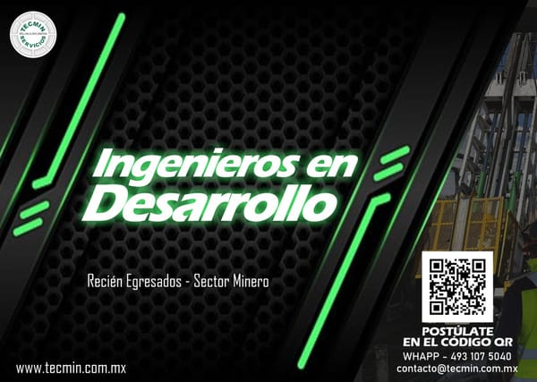 Tecmin Servicios Ofrece Vacante en Ingenieros en Desarrollo