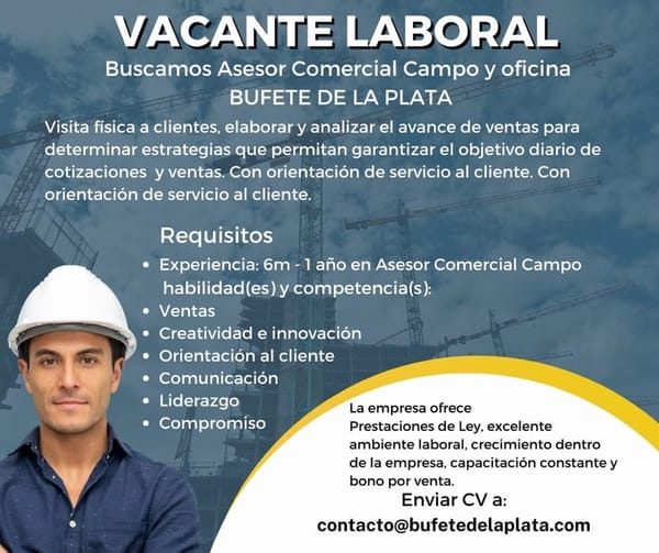Vacante Bufete de la plata
