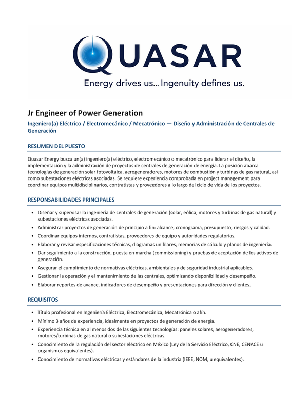 Vacante Quasar