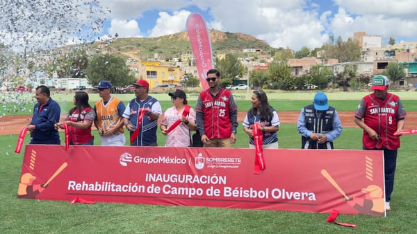 GRUPO MÉXICO CONTRIBUYE A LA RENOVACIÓN DEL CAMPO DE BEISBOL OLVERA EN SOMBRERETE